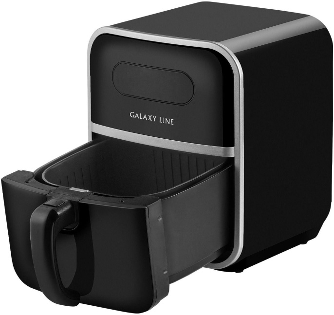 Аэрогриль Galaxy Line GL2528 с функцией сушки овощей и фруктов, 2000Вт, съемный контейнер 4л, 5 программ приготовления, регулировка температуры от 40 до 200°С, сенсорная панель управления, таймер на 60 минут, led-дисплей, нагревательный элемент из нержав