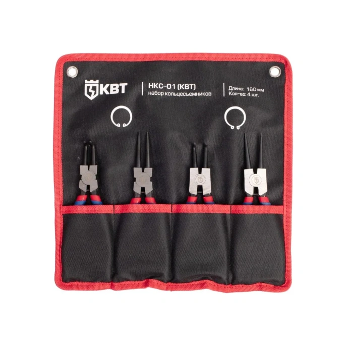 Набор съемников стопорных колец КВТ НКС-01 серия МАСТЕР 77442