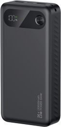 Внешний аккумулятор Usams CD251 PB80 PD20W 20000mAh Черный 20KCD25101 37Wh, выход Type-C: 5V-3A, 9V-2.22A, 12V-1.67A, вход Type-C: 5V-3A, 9V-2A, USB-A выход: 5V-3A, 9V-2A, 10V-2.25A, 12V-1.5A, время зарядки: 7 часов, материал: пластик