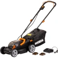 Аккумуляторная газонокосилка WORX 40В, 2х2.5 Ач, двойное ЗУ 2x2A WG779E