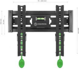 Кронштейн для телевизора ONKRON TM4, 17-43", настенный, наклон,  черный