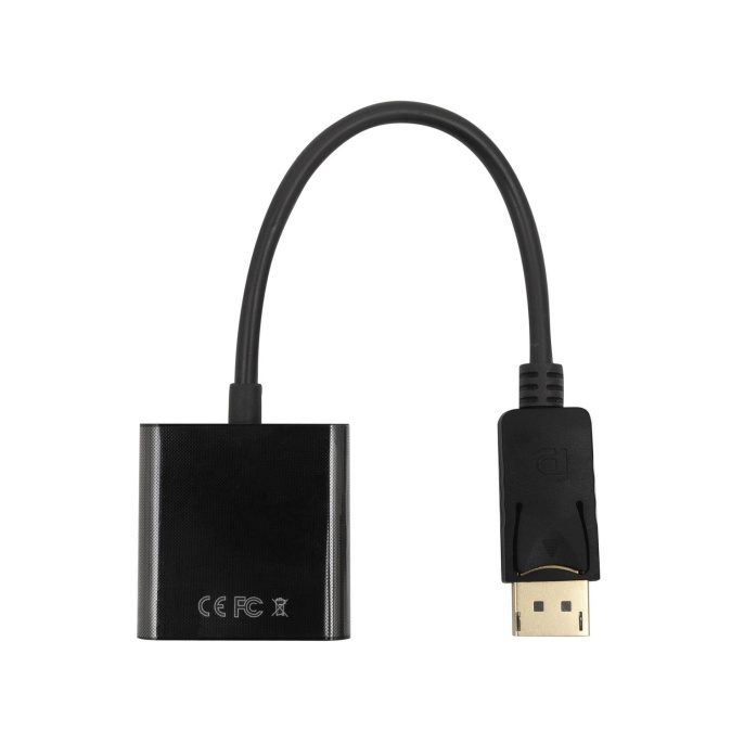 Bion Переходник с кабелем HDMI - DisplayPort, 19F/20M, однонаправленный DP- HDMI, 15см, черный [BXP-A-HDMI-DP-02]
