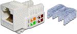 Модуль Lanmaster (TWT-OK45UTP/5E-WH) информ. Keystone RJ45 кат.5E UTP бел. (упак.:1шт)