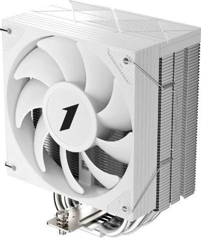 Кулер 1stPlayer CY12 Белый CY12-WH Intel LGA1851/1700/1200/115x, AMD AM5/AM4, крепление на винтах, 4 тепловые трубки 6мм , размер вентилятора: 120x120x25мм, гидравлический подшипник, 1900об/мин, 57.56CFM, 38.21dB A