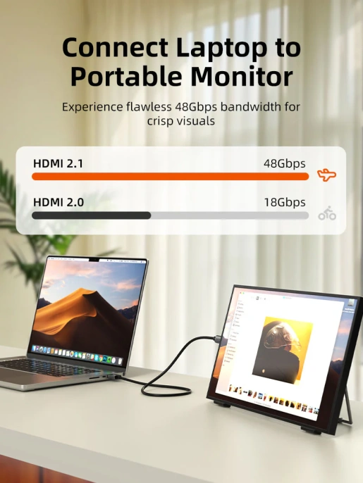 Кабель CABLETIME CH16L (CT-HDD8K-AG2) 2 м, Micro HDMI-HDMI 8K60Hz
