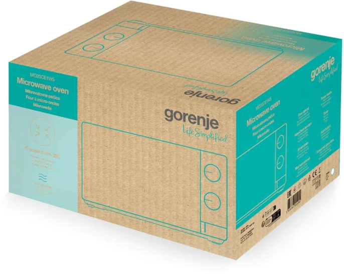 Микроволновая Печь Gorenje MO20CE1W5 20л. 700Вт белый