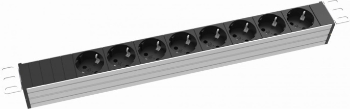 Блок распределения питания RAKTEK RTS1608S,  горизонт.размещ.,  SchukoХ8,  Тип вход. тока 16A