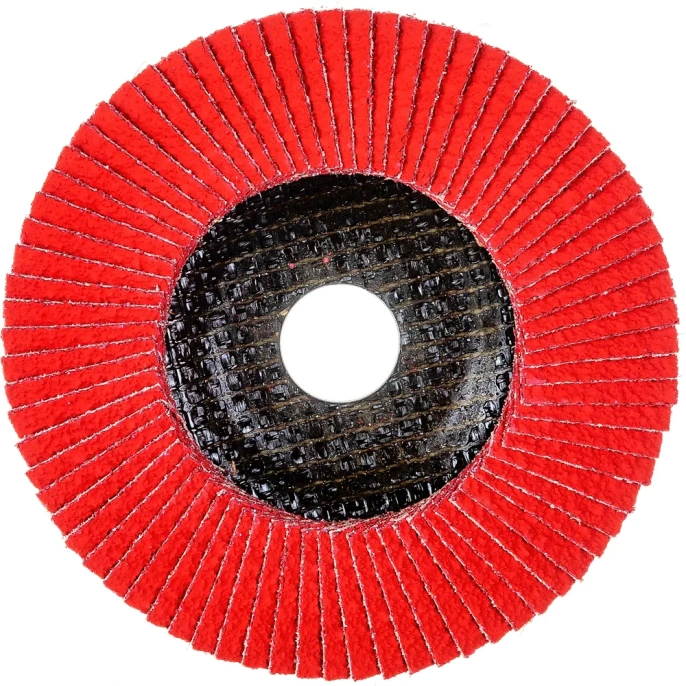 Круг лепестковый торцевой, угловой, керамика 125х22.2 мм, P-40 ABRAFORM AF-FLAP-CN-125-P40-CRM