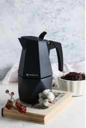 Кофеварка гейзерн. Polaris Kontur-4C алюминий серый [015182]