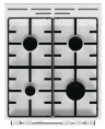 Плита Газовая Gorenje GG5A12WH белый без крышки реш.сталь
