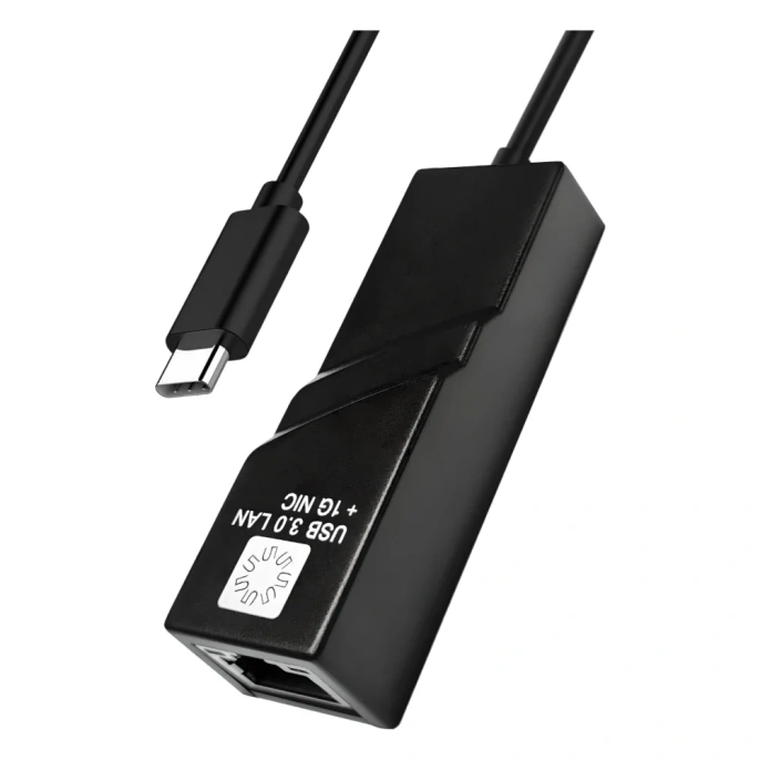 Сетевая карта USB3.1 TYPE-C, RJ45 5bites 1гигабит, 10см UA3C-45-07BK