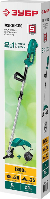 Сетевая коса ЗУБР 1300 Вт КСВ-38-1300