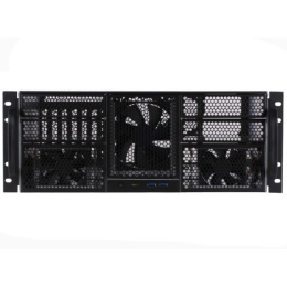 Procase Корпус 4U server case,4x5.25+11HDD,черный,без блока питания,глубина 550мм,MB CEB 12"x10,5", панель вентиляторов 3*120x25 PWM [RE411-D4H11-FC-55]