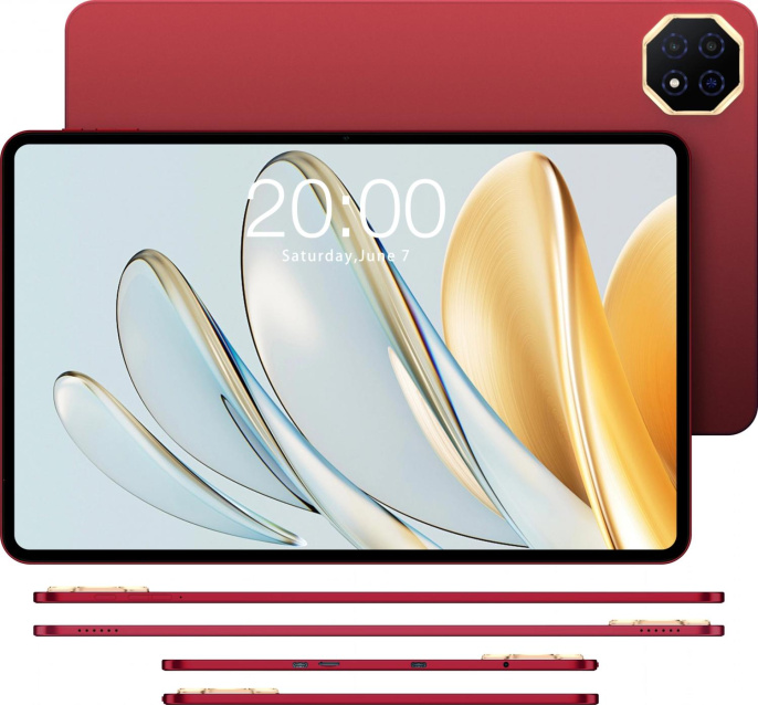 Планшет Teclast T60 AI Edition A733 2.0 8C RAM6Gb ROM128Gb 11.97" IPS 2000x1200 Android 15 красный 13Mpix 5Mpix BT WiFi microSD 1Tb 8000mAh