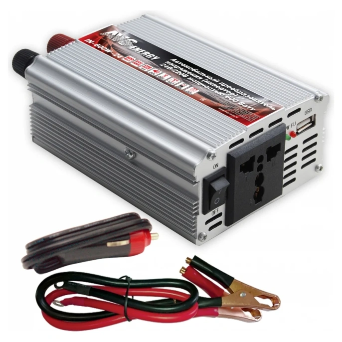Автомобильный инвертор AVS 24/220V IN-600W-24 A07044S