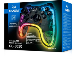 Геймпад Sven GC-5050 черный Bluetooth Беспроводной виброотдача обратная связь в компл.:держатель для смартфона/кабель USB SV-016029