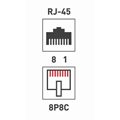 Розетка Rexant 03-0151 комп.RJ45 2 кат.5E UTP бел. (упак.:1шт)