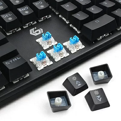 Клавиатура игровая KB-G550L Chaser Gembird (механическая, Outemu Blue, ход с кликом, металлическая верхняя панель, USB)