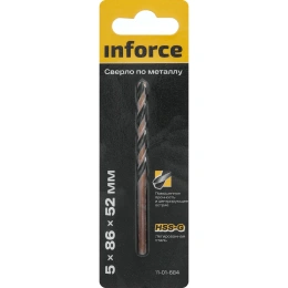 Сверло по металлу HSS-G 5х86х52 мм Inforce 11-01-684
