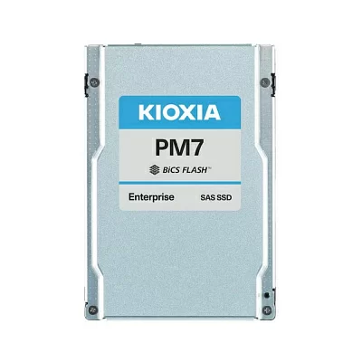 SSD KIOXIA KPM71RUG3T84 PM7-R, 3840GB, 2.5" 15mm, SAS 24G, TLC, R/W 4200/3650 MB/s, IOPs 720K/155K, TBW 7008, DWPD 1