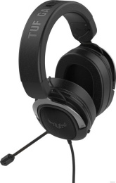 Наушники ASUS TUF GAMING H3 GUN METAL 90YH028G-B1UA00 250-мм динамики ASUS Essence/Виртуальный звук формата 7.1/ легкий вес 294 г/Совместимость с ПК, Mac, PlayStation 4 и Nintendo Switch/ Сертификация Discord & Teamspeak