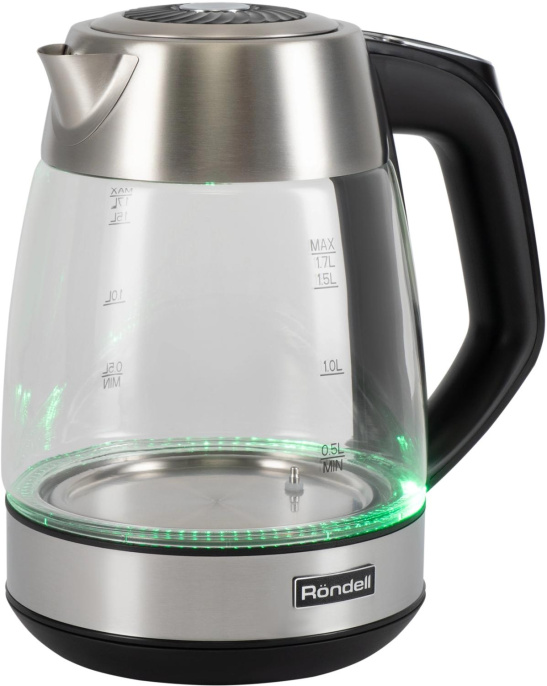Чайник электрический Rondell RDE-1004, 1.7л, стекло/металл