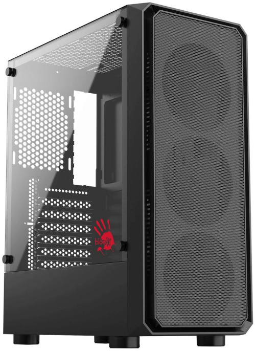 Корпус Bloody CC-126 черный без БП ATX 8x120mm 2xUSB2.0 1xUSB3.0 audio bott PSU