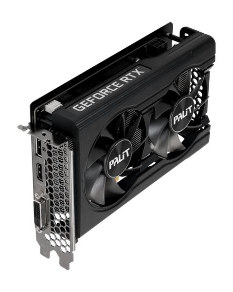 Видеокарта Palit RTX 3050 Dual 8GB GDDR6 NE63050018P1-1070D NVIDIA GeForce RTX 3050, PCI Express 4.0, 8GB GDDR6, 128bit, 1777 MHz, 2560sp, 1хHDMI, 1хDisplayPort, 1хDVI, 115W, 6-pin X1, 2 Slot