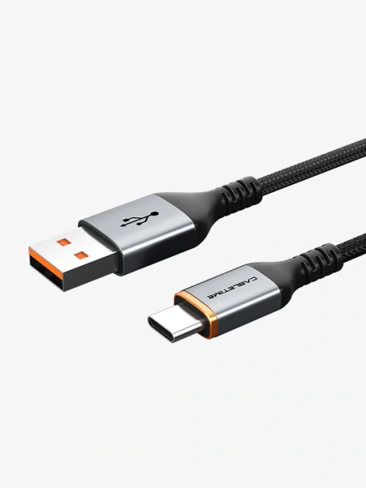 Кабель CABLETIME CA50H (CT-AMCM5A-AG1) 1 м, 5A USB A до USB C, нейлоновый, черный
