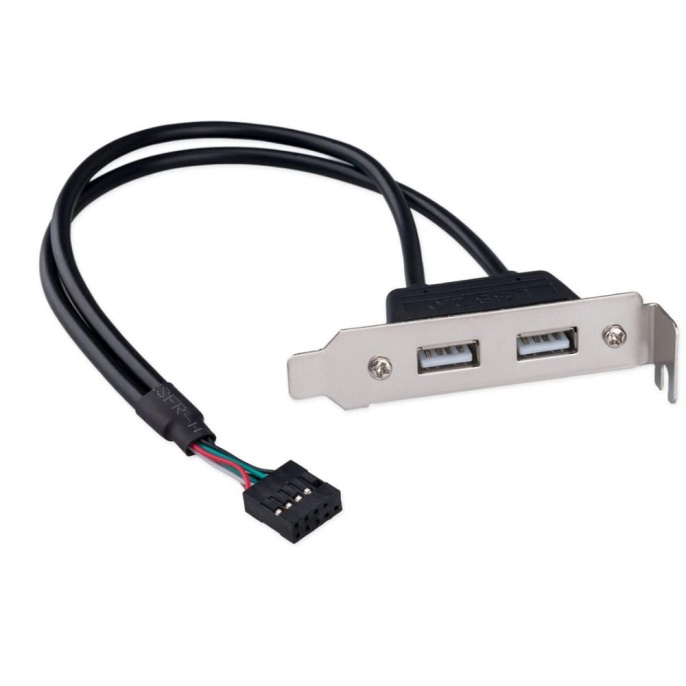 Cablexpert Планка на заднюю панель низкопрофильная, 1 порт COM/RS-232/DB9-M CCUSBRECEPTACLE-LP