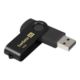 USB-флеш накопитель ExeGate Jet 16GB черный USB2.0, 480Mbps, пластик/металл EX302039RUS