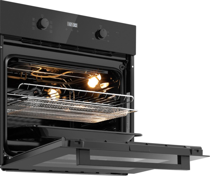 Духовой шкаф электрический WEISSGAUFF EOM 366 PDB,  67л,  дверца с 2 стеклами,  черный