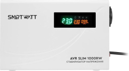 Стабилизатор напряжения Smartwatt AVR Slim 1000RW 1000ВА белый 4512020310001