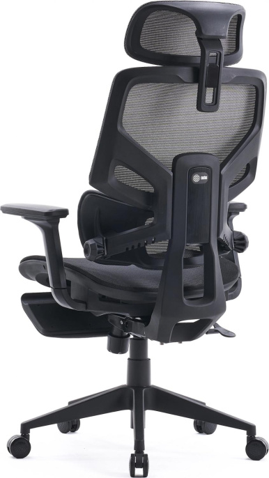 Кресло Cactus CS-CHR-MC01-GYBK, ткань, до 120кг, регулируемые 2D подлокотники,  черный