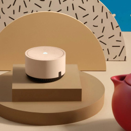 Умная колонка Yandex Станция Лайт Алиса бежевый 5W 1.0 BT 10м YNDX-00025B