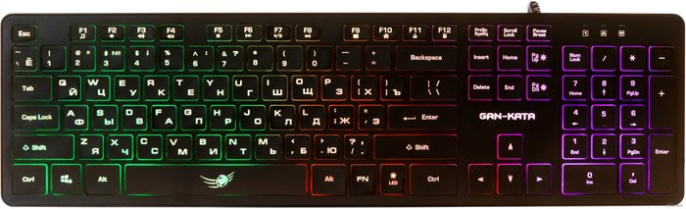 Dialog Gan-Kata Клавиатура KGK-17U BLACK - игровая с RGB-подсветкой, USB, черная