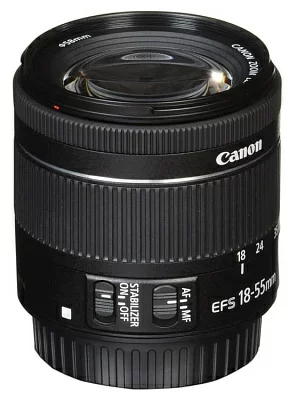 Объектив Canon EF-S IS STM (1620C005) 18-55мм f/4-5.6 черный