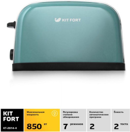 Тостер KITFORT КТ-2014-4,  голубой