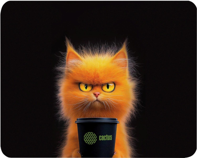 Коврик для мыши Cactus Red Cat 220x180x2мм CS-MPC-P11XS
