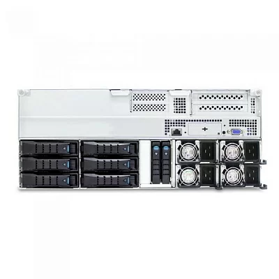 Платформа системного блока AIC CB401-AG_XP1-C401AGXX 4U,6x3,5/2,5" SATA/SAS+ 2x2,5" 15mm SATA/SAS,Auriga (1xSP3 (Epyc 7002 up to 200W),8xDIMM DDR4, 2xPCIe x16 HHHL Gen.4, 1xOCP mezz.x16 Gen.4,2xM.2 (22110),IPMI AST2500),10xPCIe3.0x16 or 20xPCIex8, 4 x2000