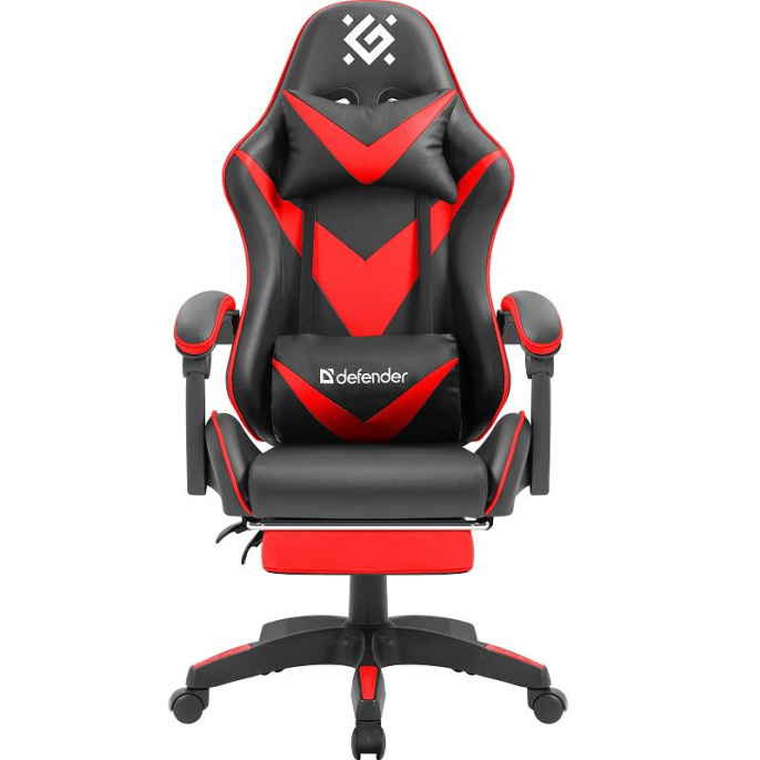 Defender игровое кресло Minion чер/крас,класс 4,PU,подножка,64325