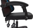 Кресло игровое KNIGHT Wolf RGB, ткань, до 120кг, шарнирные подлокотники,  черный
