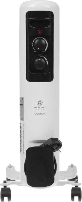 Радиатор масляный Royal Clima GUARDA ROR-GU5-1000M 1000Вт белый/серый