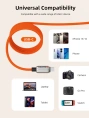 Магнитный кабель USB-C CABLETIME CU06H (CT-CM240-MZO1) 1 м, 480 Мбит/с, 5А/48В 240Вт, оранжевый, для быстрого заряда смартфонов и ноутбуков
