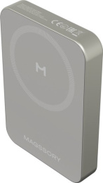 Внешний аккумулятор Magssory Pride Титан (PBN021) (емкость: 10000 мАч, совместимость с MagSafe, мощность: 15 Вт, материал: алюминий, длина кабеля: 1.2 м, кабель: Type-C)