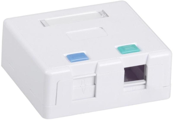 Корпус розетки ITK Корпус настенной розетки для 2 мод. Keystone Jack CS2-022