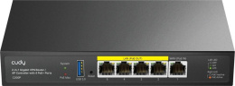 Маршрутизатор CUDY C200P 2-IN-1 SMB Router / AP Controller, 1 Gigabit Ethernet + 4 Gigabit PoE+ PSE Ports + 1 USB 3.0, PSE output up to 30Watts per port, support AP Management, Multi-SSID, Captive Portal, Zerotier/Wireguard/OpenVPN/IPSec/L2TP/PPTP VPN, DN