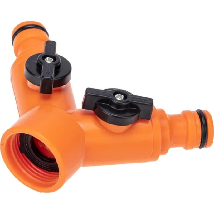 Rexant 62-0223 Разветвитель 2-х канальный на кран 1/2"-3/4" Четыре Сезона