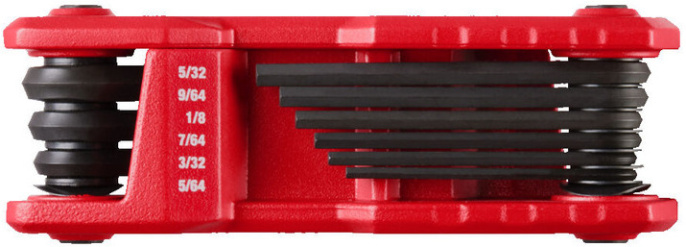 Набор из 9 складных HEX ключей Milwaukee дюймовых (5/64-1/4) 4932493614