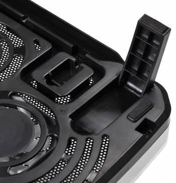 Подставка для ноутбука Buro BU-LCP156-B208, 15.6", 355х260х21 мм, 2хUSB, вентиляторы 2 х 80 мм, 560г, черный